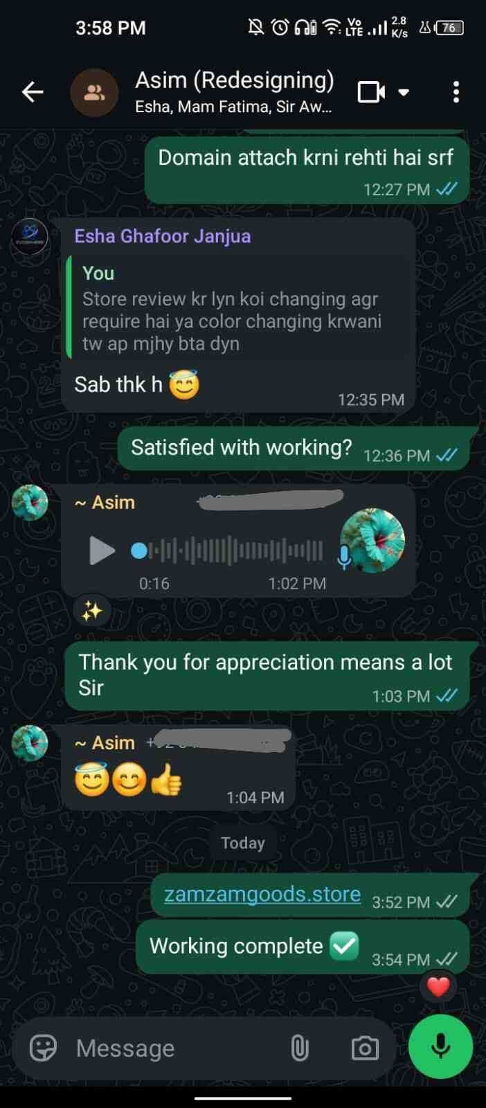 Best Shopify agency in Pakistan client review